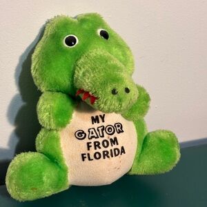 Vintage 80’s “My Gator From Frordia” Alligator Plush Flawed